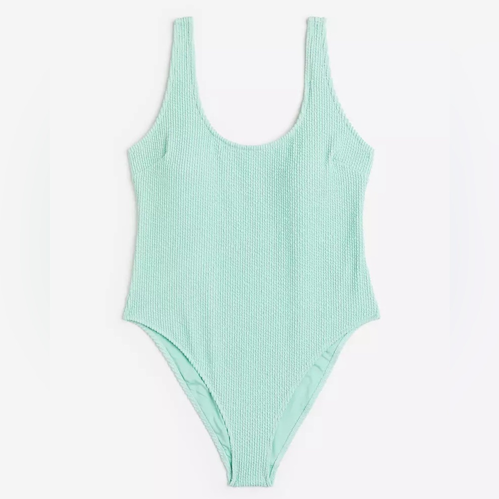H&M Mint Textured One-Piece Swimsuit